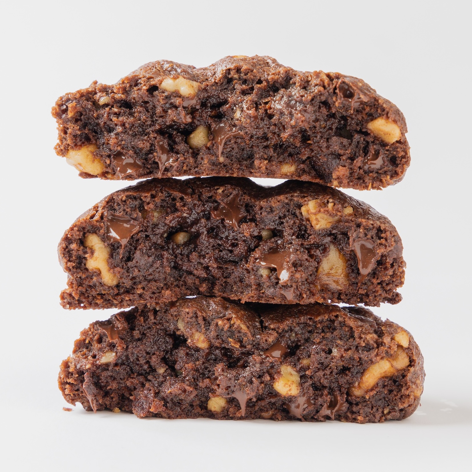 Walnut Brownie Cookie de chocolate oscuro con nueces
