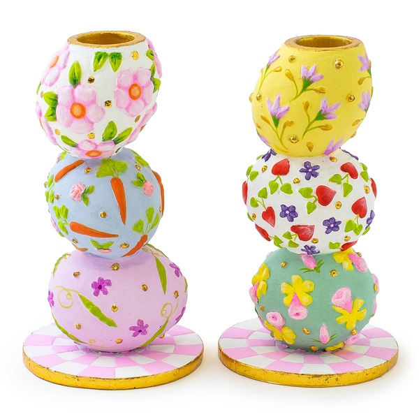 Patience Brewster Palm Tree Candle Holders, Set of 2