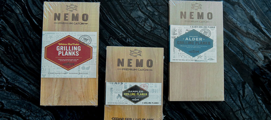 Tablas de cedro Nemo Premium Catch para asar pescado en la parrilla