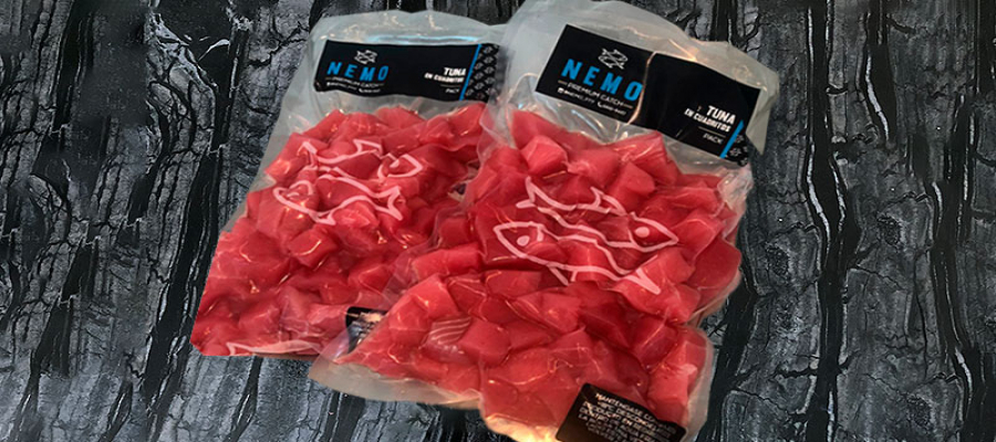 Packs de salmón, corvina y tuna en cuadritos de Nemo